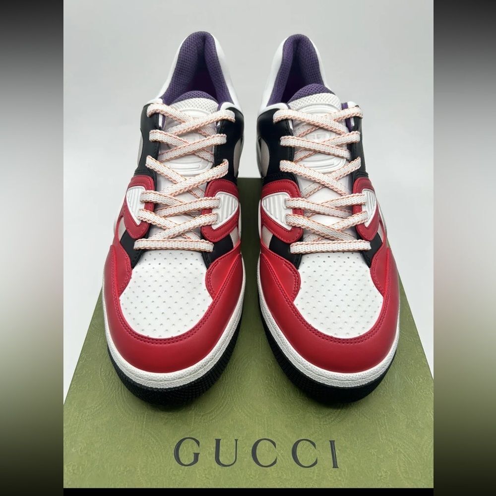 Gucci Basket Low Multicolor Demetra Men's Sneakers US 10.0 Made in Italy - Picture 6 of 10